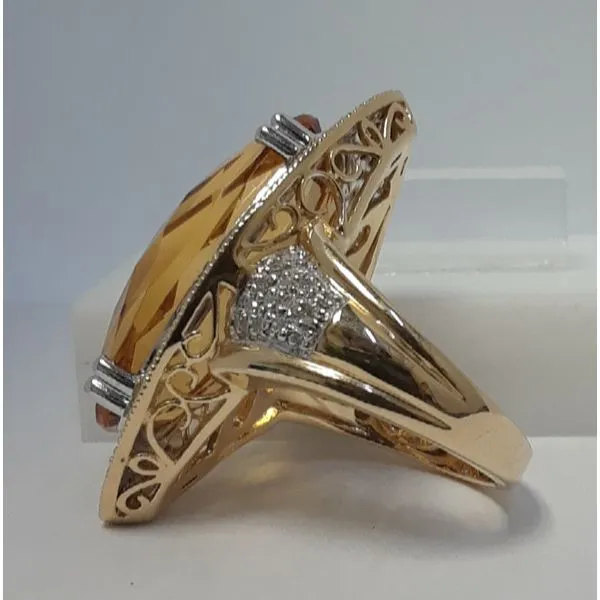 14K Yellow Gold Ring with Yellow Stone Image 2 Chipper's Jewelry Bonney Lake, WA