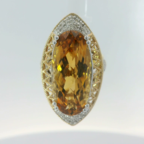 14K Yellow Gold Ring with Yellow Stone Image 5 Chipper's Jewelry Bonney Lake, WA