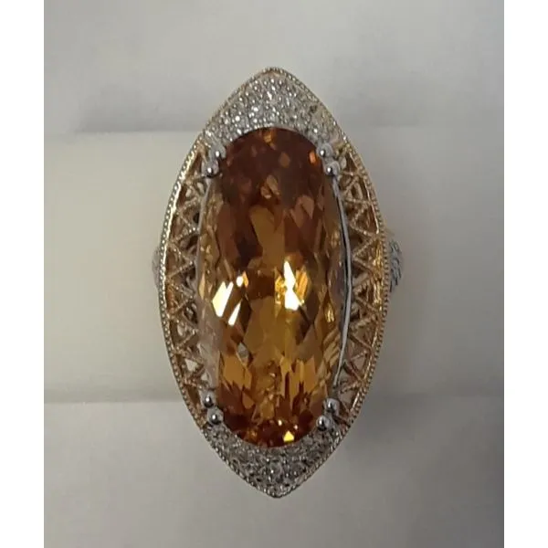 14K Yellow Gold Ring with Yellow Stone Chipper's Jewelry Bonney Lake, WA