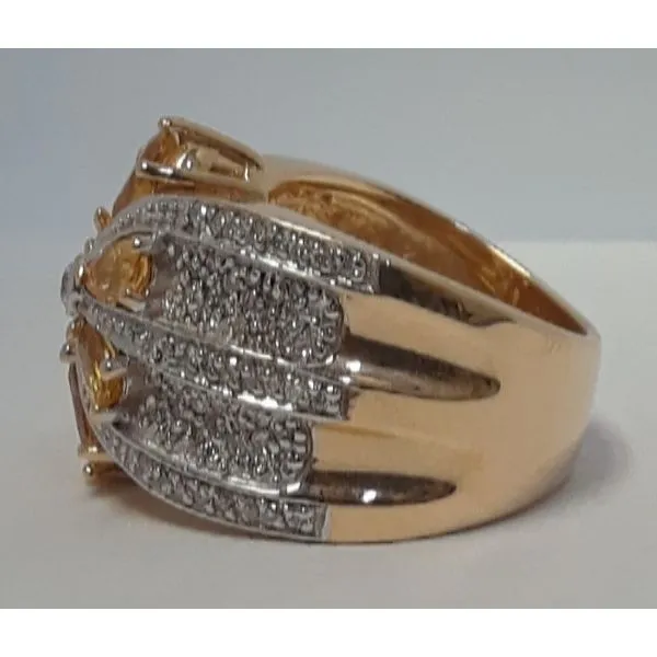 14K Yellow Gold Citrine Ring Image 2 Chipper's Jewelry Bonney Lake, WA