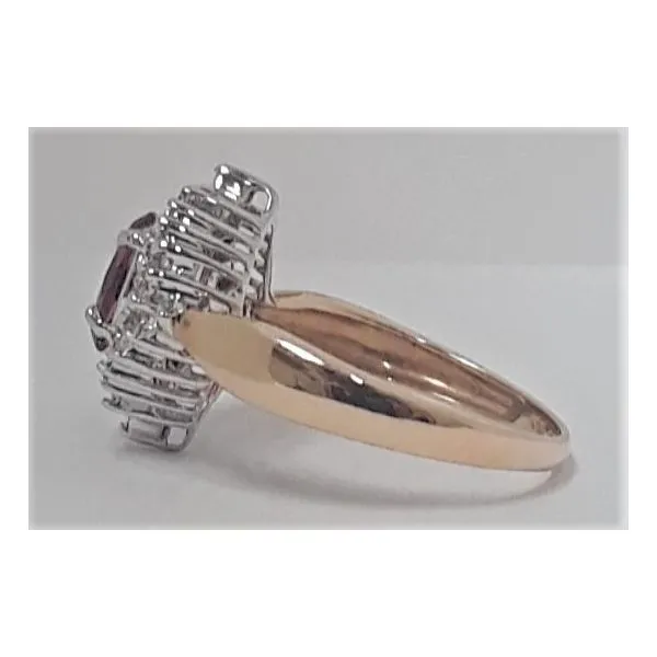 14Kt Yellow Gold Pink Tourmaline and Diamond Melee Fashion Ring Image 2 Chipper's Jewelry Bonney Lake, WA