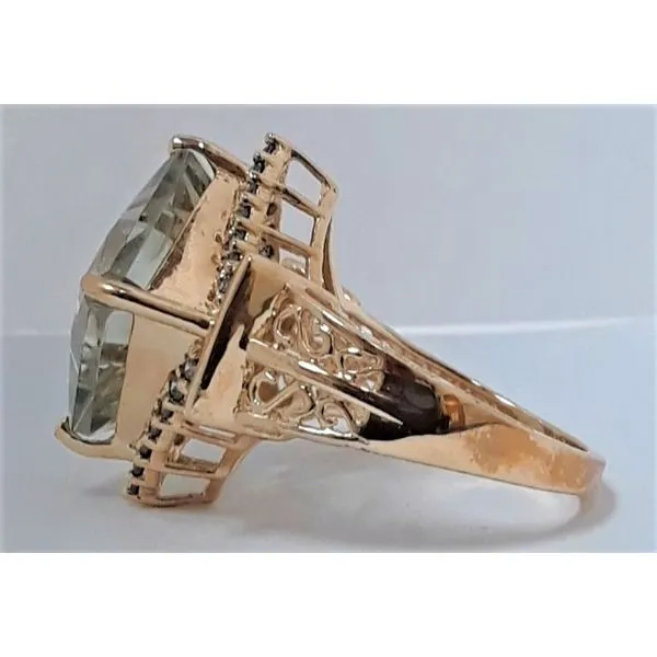 14kt Yellow Gold Square Cut Prasiolite Fashion Ring Image 2 Chipper's Jewelry Bonney Lake, WA