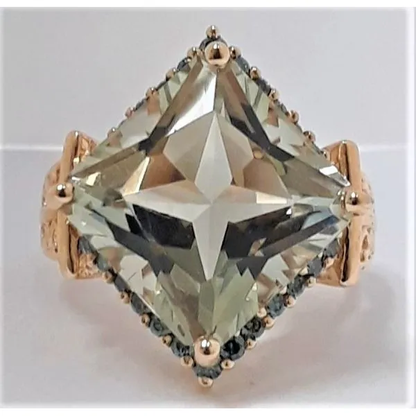 14kt Yellow Gold Square Cut Prasiolite Fashion Ring Chipper's Jewelry Bonney Lake, WA