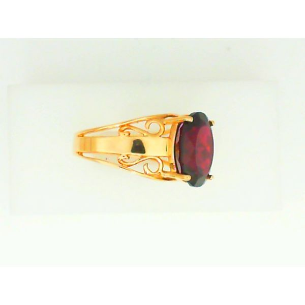10K Yellow Gold Garnet Fashion Ring Image 2 Chipper's Jewelry Bonney Lake, WA