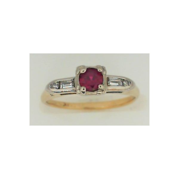 14K Yellow Gold Ruby and Diamond Ring Chipper's Jewelry Bonney Lake, WA