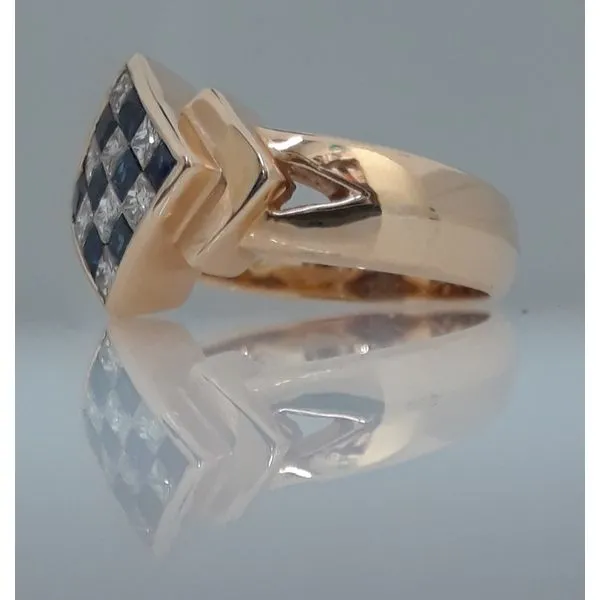 14K Yellow Gold Diamond & Sapphire Fashion Ring Image 2 Chipper's Jewelry Bonney Lake, WA