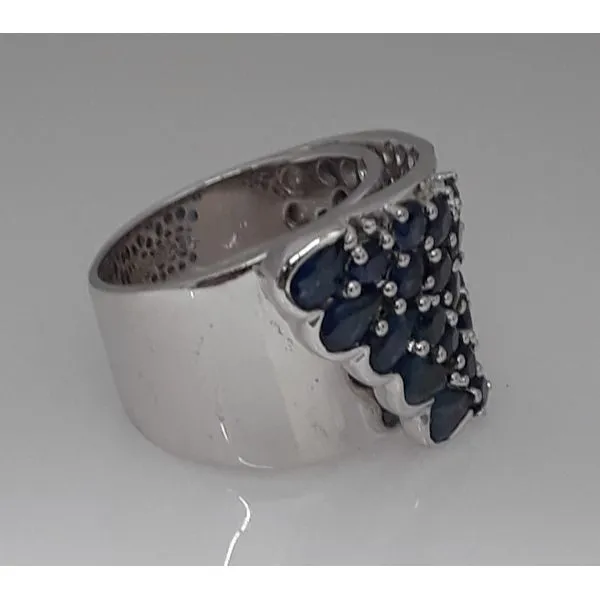 14K White Gold Sapphire & Diamond Fashion Ring Image 2 Chipper's Jewelry Bonney Lake, WA
