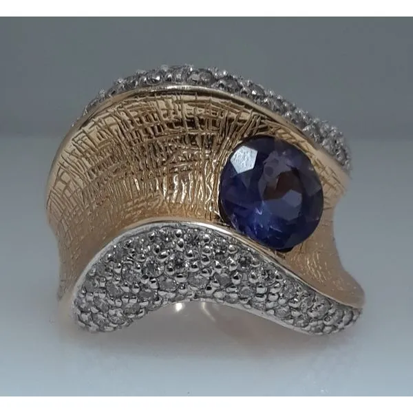 14K Yellow Gold Tanzanite & Diamond Fashion Ring Image 2 Chipper's Jewelry Bonney Lake, WA