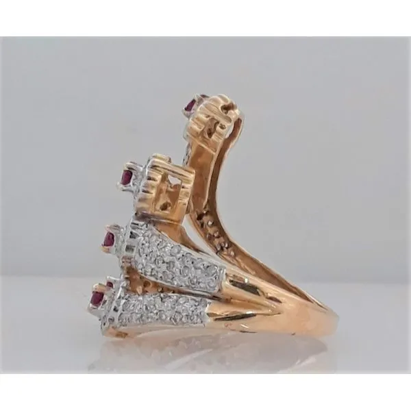 14Kt Yellow Gold Ruby and Diamond Fashion Ring Image 2 Chipper's Jewelry Bonney Lake, WA