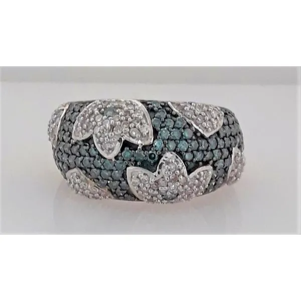 14Kt Yellow Gold Ring with Irradiated Blue and White Diamonds Chipper's Jewelry Bonney Lake, WA