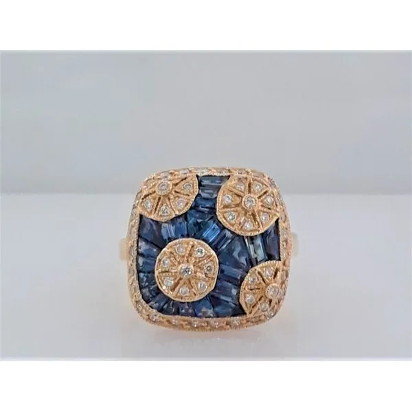 18Kt Yellow Gold Sapphire and Diamond Fashion Ring Chipper's Jewelry Bonney Lake, WA
