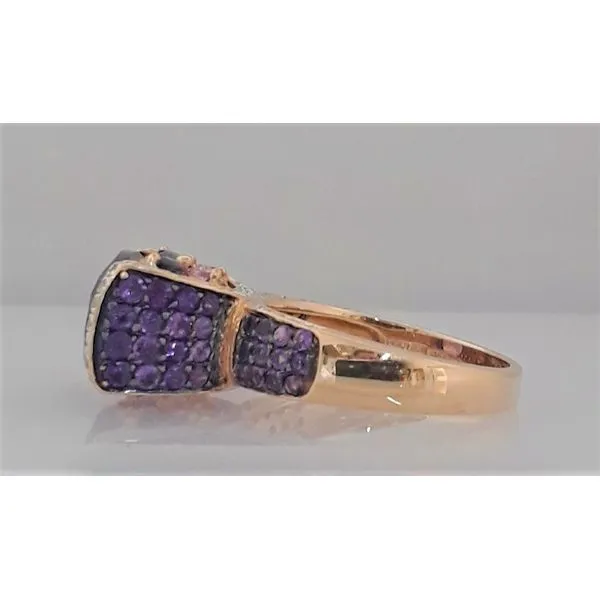 14K Yellow Gold Amethyst Ring with Pink and Blue Sapphires Image 2 Chipper's Jewelry Bonney Lake, WA