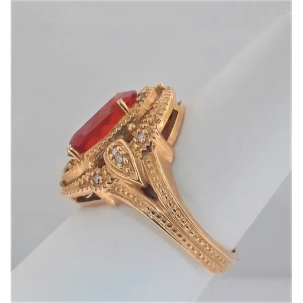 18kt Yellow Gold Mexican Fire Opal Fashion Ring Image 2 Chipper's Jewelry Bonney Lake, WA