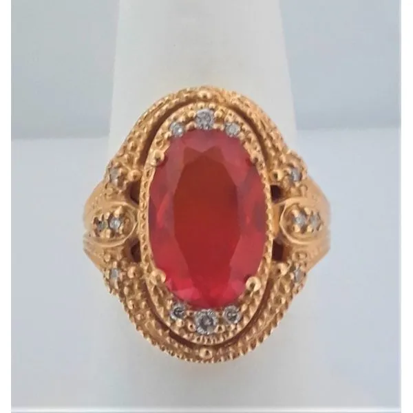 18kt Yellow Gold Mexican Fire Opal Fashion Ring Chipper's Jewelry Bonney Lake, WA