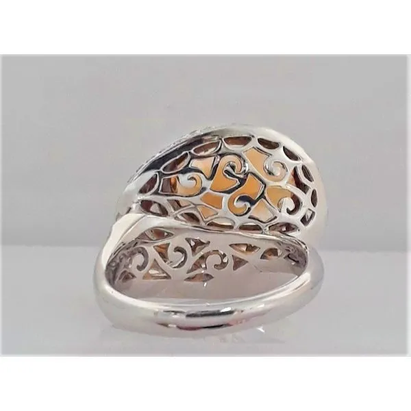 14kt Two-Toned Citrine and Single Cut Diamond Fashion Ring Image 3 Chipper's Jewelry Bonney Lake, WA