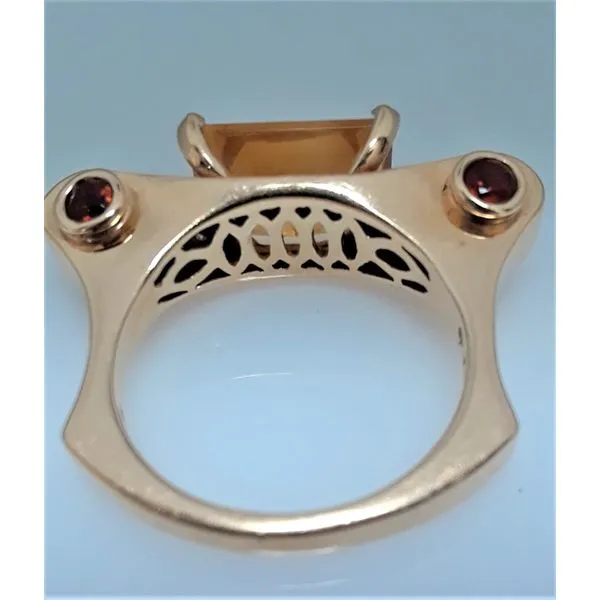 14kt Yellow Gold Citrine and Diamond Fashion Ring with European Shank Image 2 Chipper's Jewelry Bonney Lake, WA
