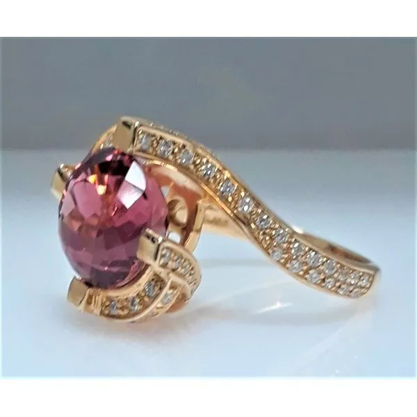 14kt Yellow Gold Tourmaline and Diamond Fashion Ring Image 2 Chipper's Jewelry Bonney Lake, WA