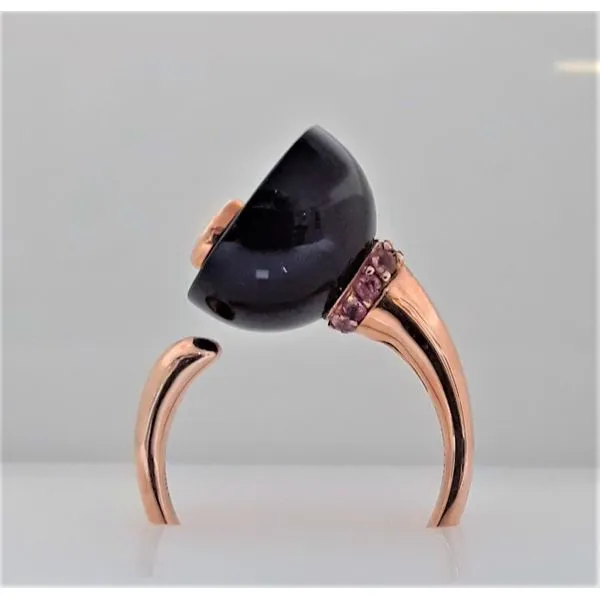 14Kt Rose Gold Onyx and Pink Tourmaline Ring Image 3 Chipper's Jewelry Bonney Lake, WA