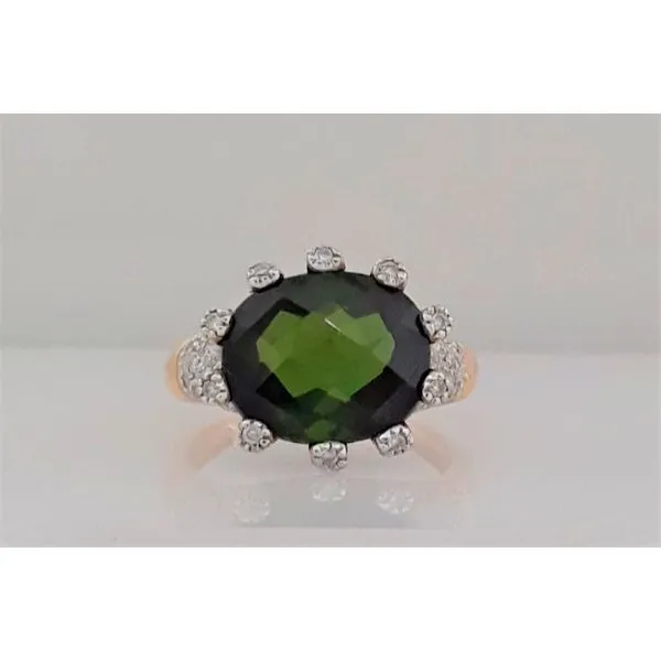 14Kt Yellow Gold Green Tourmaline Fashion Ring Chipper's Jewelry Bonney Lake, WA