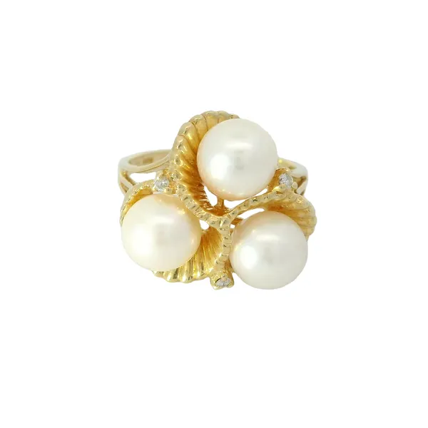 14K Yellow Gold Akoya Cultured Pearl Ring Chipper's Jewelry Bonney Lake, WA
