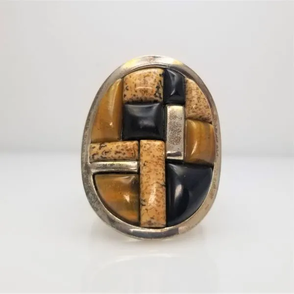 Brown and Black Inlay Sterling Silver Ring Chipper's Jewelry Bonney Lake, WA