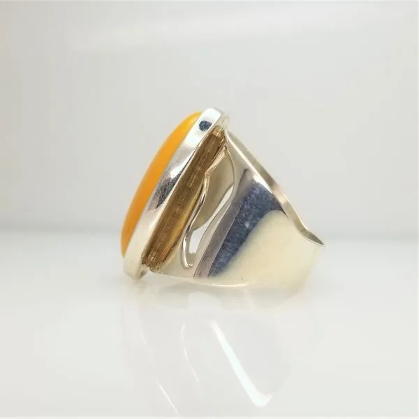 Sterling Silver DTR Ring with Yellow Stone Image 2 Chipper's Jewelry Bonney Lake, WA