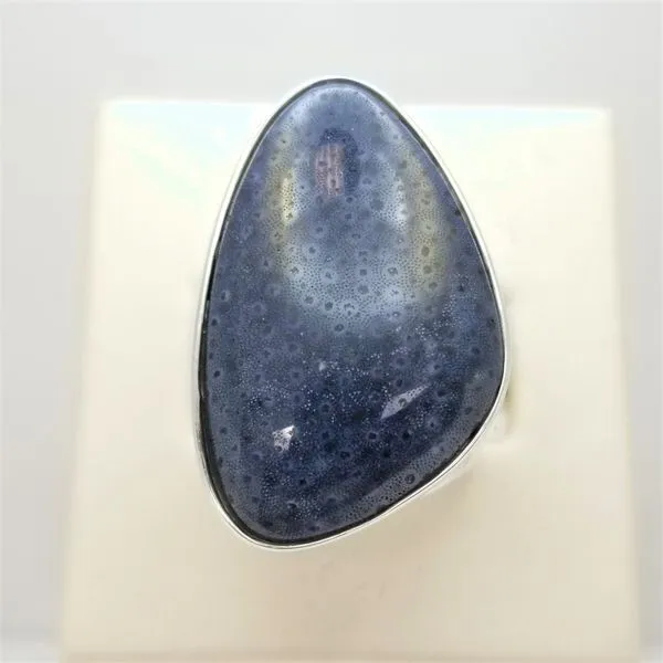 Sterling Silver DTR Ring with Blue Stone Chipper's Jewelry Bonney Lake, WA