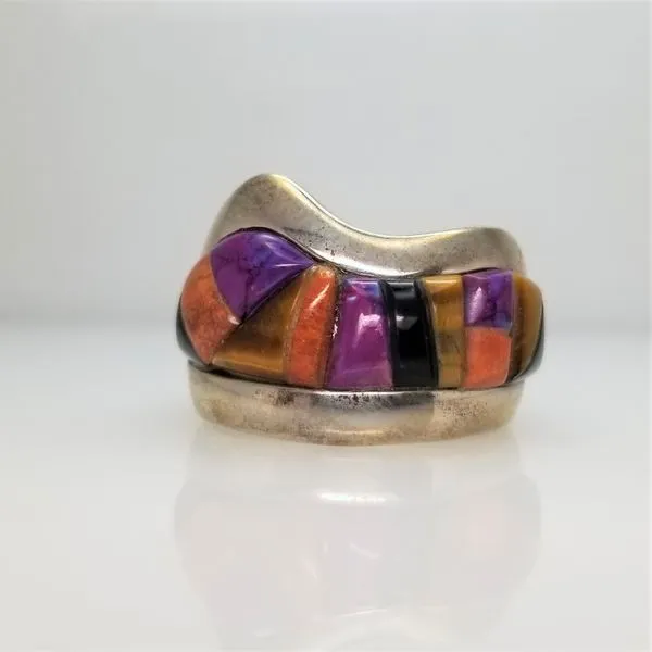 Sterling Silver DTR Ring with Purple, Brown, and Orange Stones Chipper's Jewelry Bonney Lake, WA