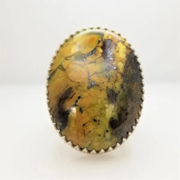 Sterling Silver DTR Ring with Yellow and Brown Stone Chipper's Jewelry Bonney Lake, WA