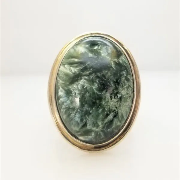 Ladies DTR Ring with Green Stone, Sterling Silver Chipper's Jewelry Bonney Lake, WA