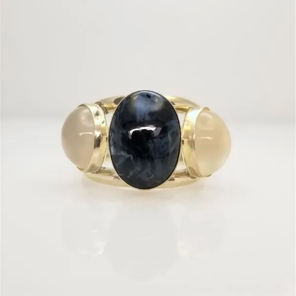 Ladies DTR Ring with White and Blue Stones, Sterling Silver Chipper's Jewelry Bonney Lake, WA