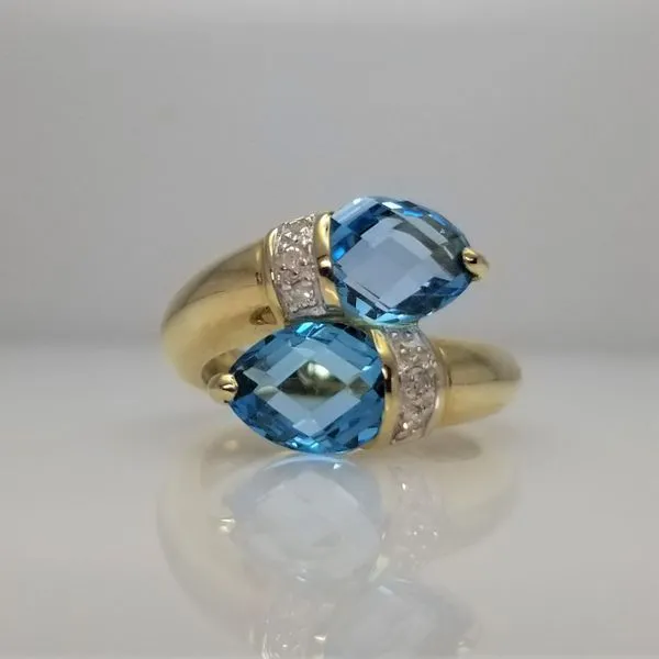 Blue Topaz Ring 14Kt Yellow Gold Chipper's Jewelry Bonney Lake, WA