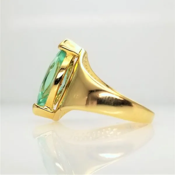 Marquise Cut Green Blue/Green Topaz Ring in Yellow Tone Sterling Silver Image 2 Chipper's Jewelry Bonney Lake, WA