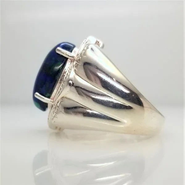 Lapis and Malachite Sterling Silver Ring Image 2 Chipper's Jewelry Bonney Lake, WA