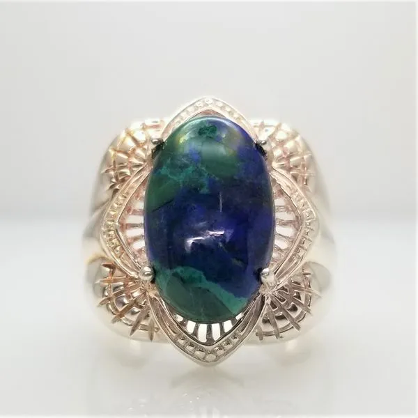 Lapis and Malachite Sterling Silver Ring Chipper's Jewelry Bonney Lake, WA