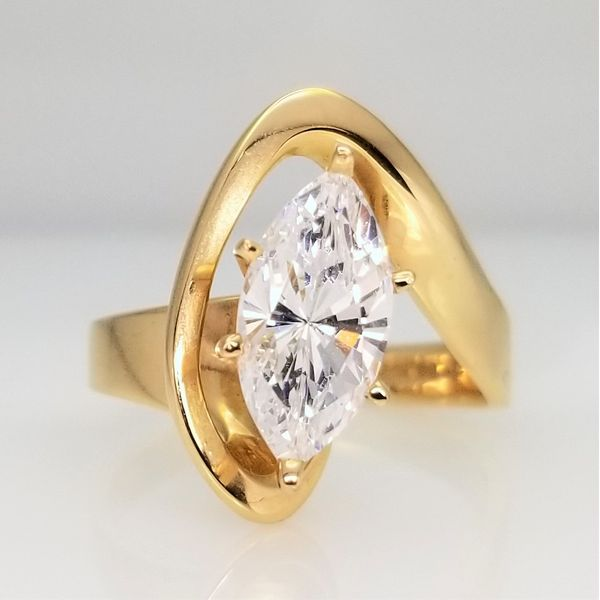 Marquise Cut Cubic Zirconium Ring in 14K Yellow Gold Chipper's Jewelry Bonney Lake, WA