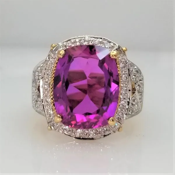 Yellow-Tone Lab-Grown Ruby Sterling Silver Ring Chipper's Jewelry Bonney Lake, WA