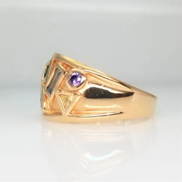 Yellow Tone Sapphire Sterling Silver Ring Image 2 Chipper's Jewelry Bonney Lake, WA