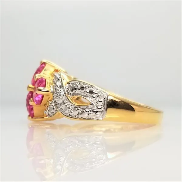 Lab Grown Sapphire Ring in Yellow-Tone Sterling Silver Image 2 Chipper's Jewelry Bonney Lake, WA
