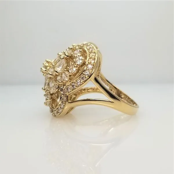 Yellow-Tone Sterling Silver CZ Butterfly Ring Image 2 Chipper's Jewelry Bonney Lake, WA