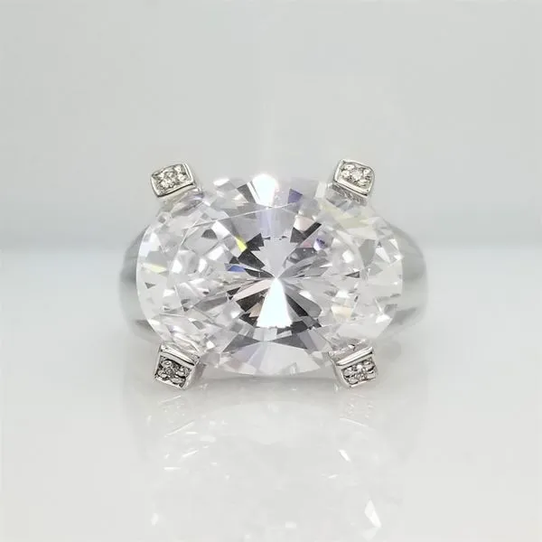 Sterling Silver Oval Cut CZ Ring Chipper's Jewelry Bonney Lake, WA