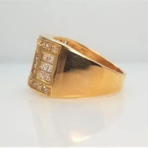 Yellow-Tone Sterling Silver CZ Ring Image 2 Chipper's Jewelry Bonney Lake, WA