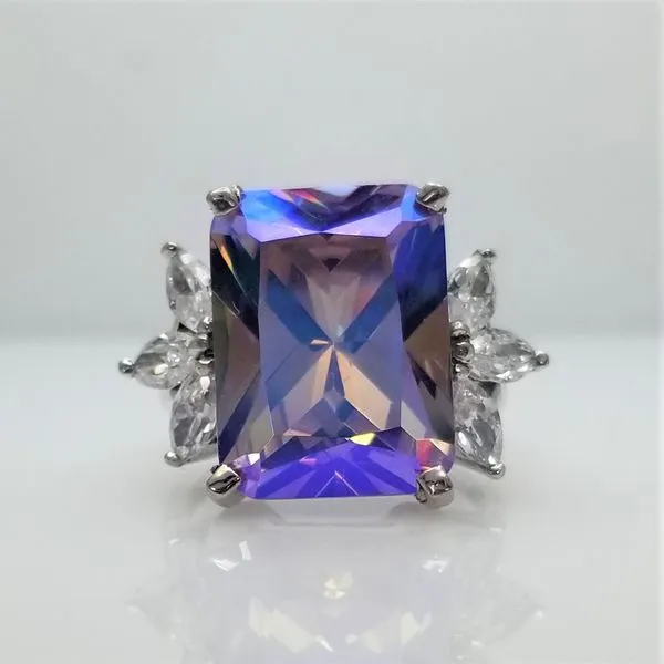 Sterling Silver Mystic Topaz and CZ Ring Chipper's Jewelry Bonney Lake, WA