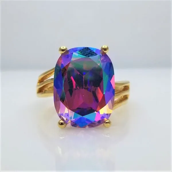 Yellow-Tone Sterling Silver Mystic Fire Topaz Ring Chipper's Jewelry Bonney Lake, WA