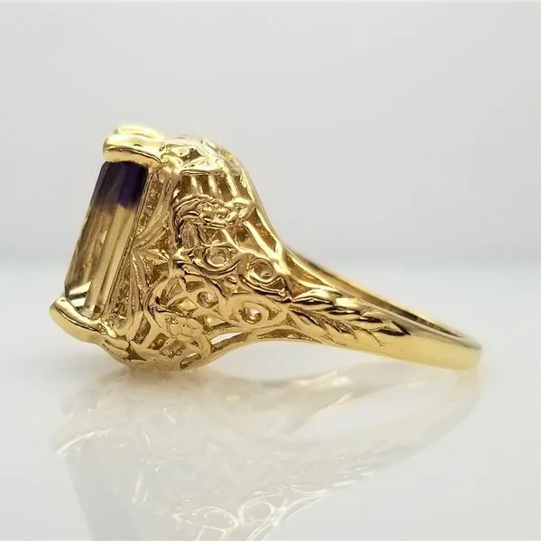 Yellow-Tone Sterling Silver Ametrine Ring Image 2 Chipper's Jewelry Bonney Lake, WA