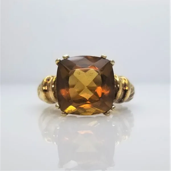 Cushion Cut Citrine Ring Chipper's Jewelry Bonney Lake, WA