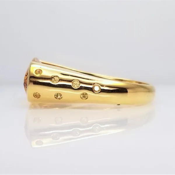 Oval Cut Citrine Ring in 18K Yellow Gold Image 2 Chipper's Jewelry Bonney Lake, WA