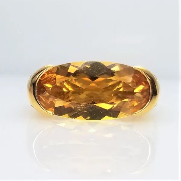 Oval Cut Citrine Ring in 18K Yellow Gold Chipper's Jewelry Bonney Lake, WA