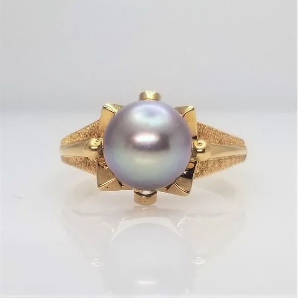 18kt Yellow Gold Cultured Pearl Ring Chipper's Jewelry Bonney Lake, WA