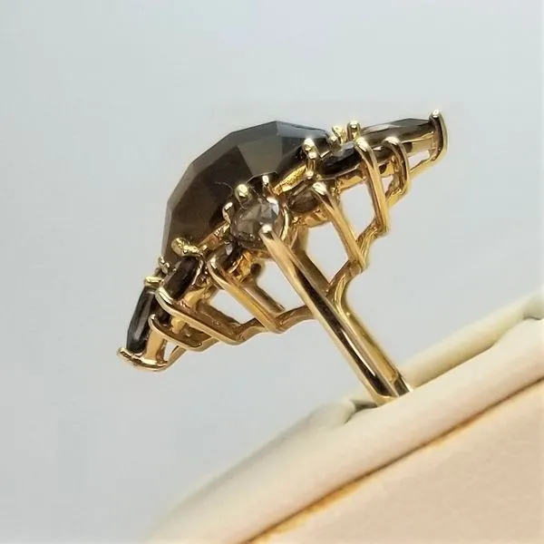 14kt Yellow Gold Tigers Eye and Smokey Topaz Ring Image 2 Chipper's Jewelry Bonney Lake, WA